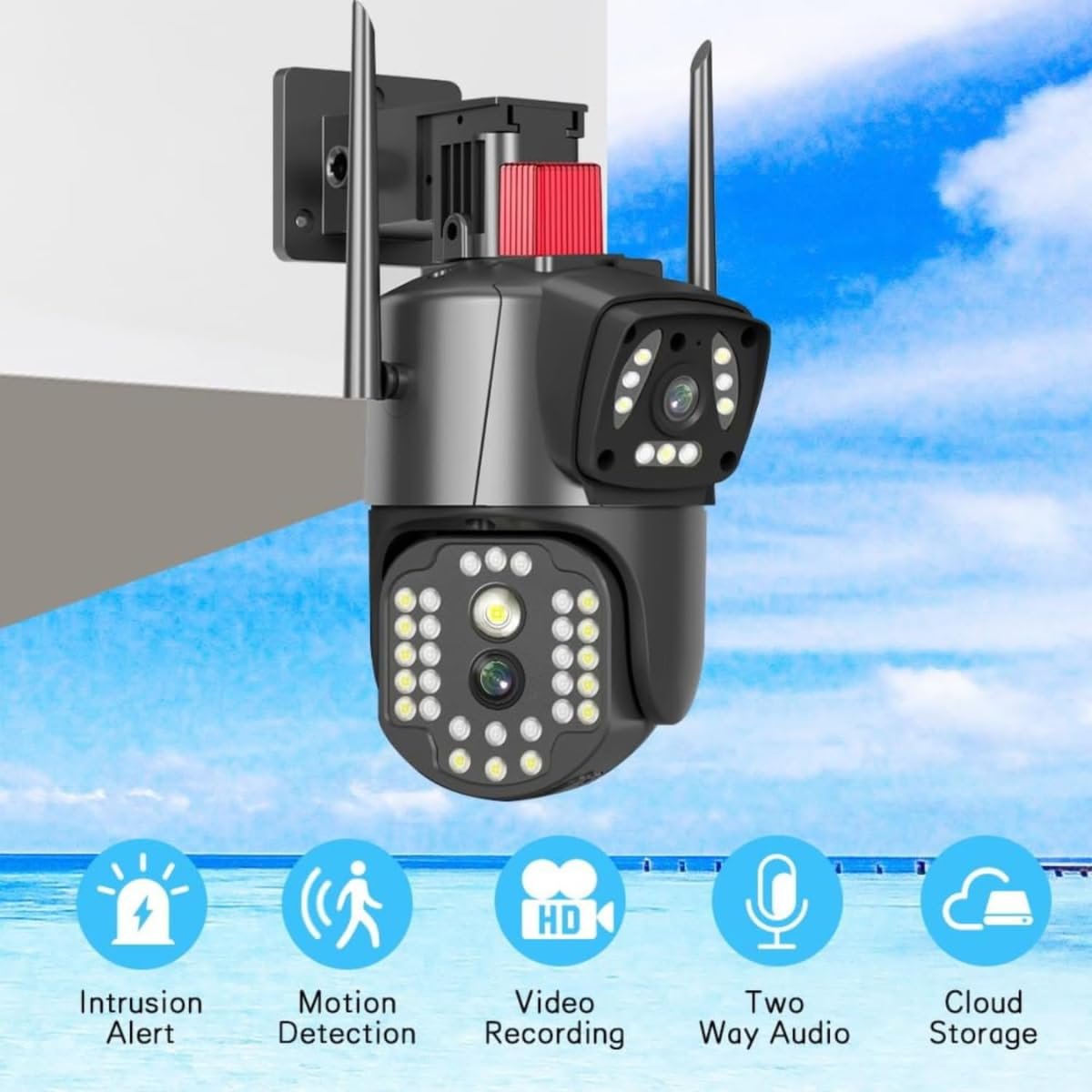 Maizic Smarthome 6 MP WiFi Camera Outdoor/Indoor with bidirectional Voice, Intelligent Alarm, Smart surviellance, Motion and Human Detection (White Outdoor) - Image 6