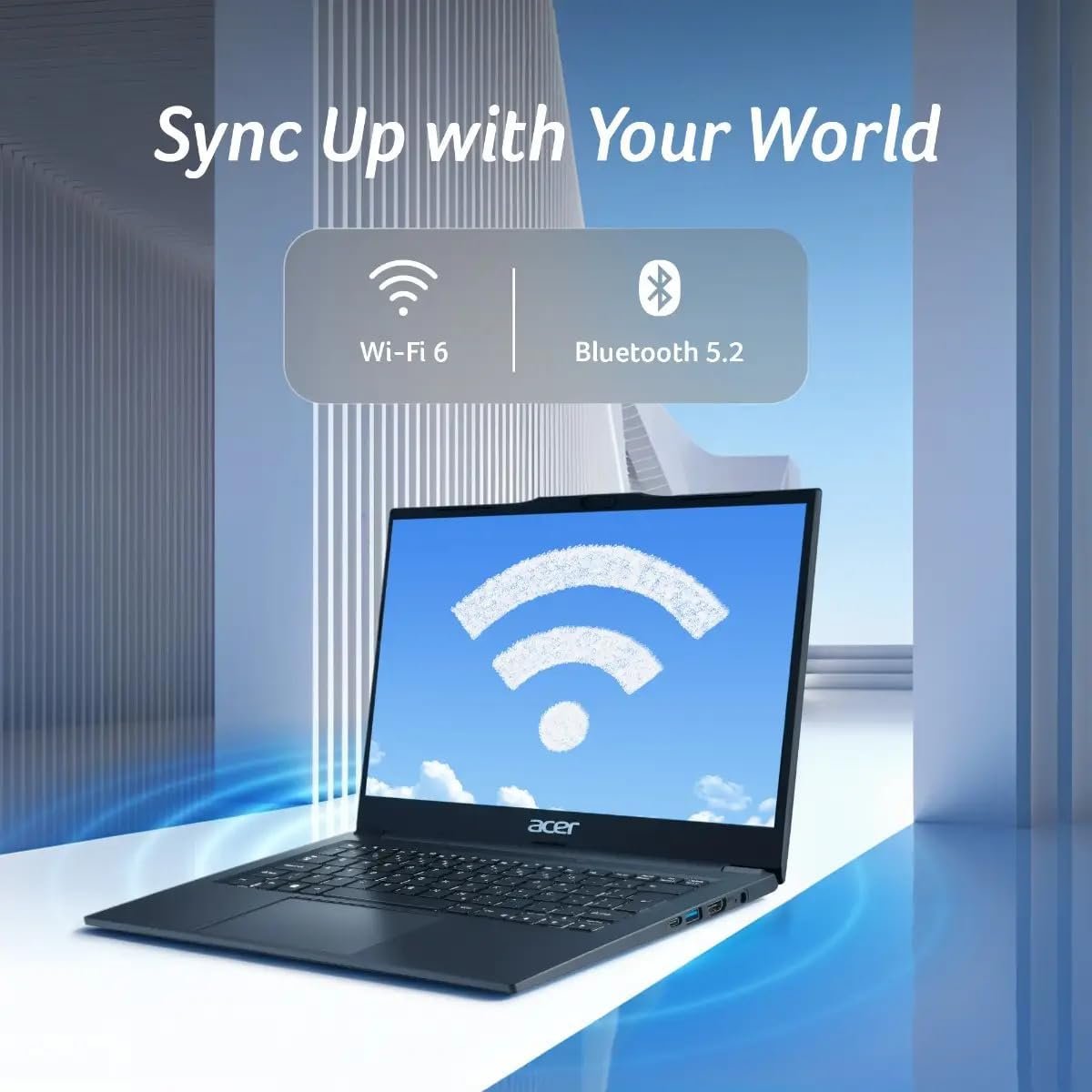 acer TravelLite Smart FHD TL04-51M Laptop, Intel Core i5 1334u 13th Gen 8 Core with 8GB Ram / 512GB NVMe SSD/Intel Iris Xe Graphics/Windows 11/14 Inch / 1 Year Brand Warranty - Image 4