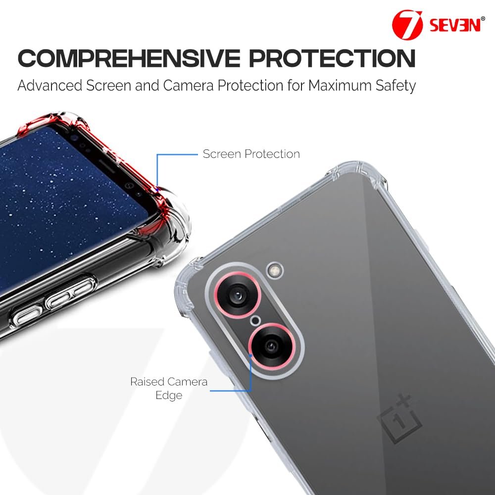 7SEVEN® Back Cover for OnePlus Nord CE5 5G Transparent Mobile Back Case Shock Proof Design Camera Edges Protection Crystal Clear 1+ Phone Case Silicon Soft TPU and Flexible Bumper Phone Cover - Image 4