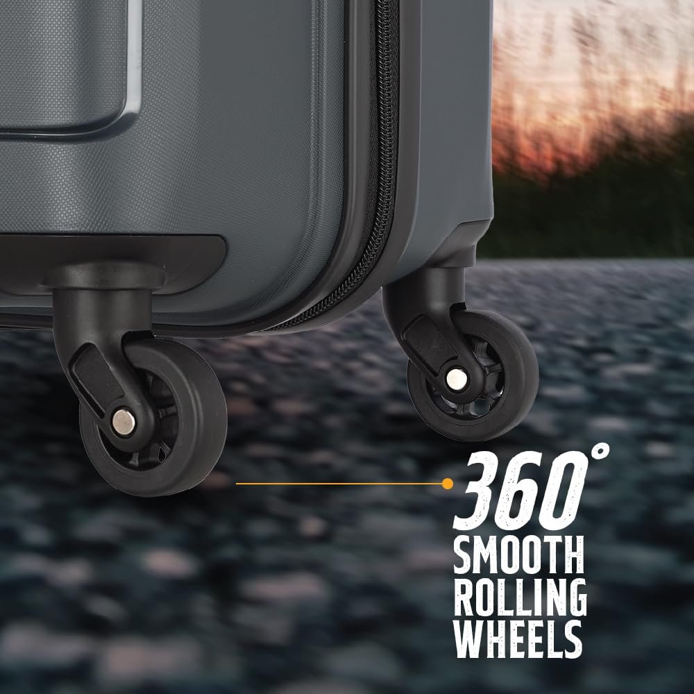 Kamiliant American Tourister Cabin Harrier 56 Cms Small Polypropylene (Pp) Hard Sided 4 Wheeler Spinner Wheels Luggage Suitcase (Grey) - Image 8