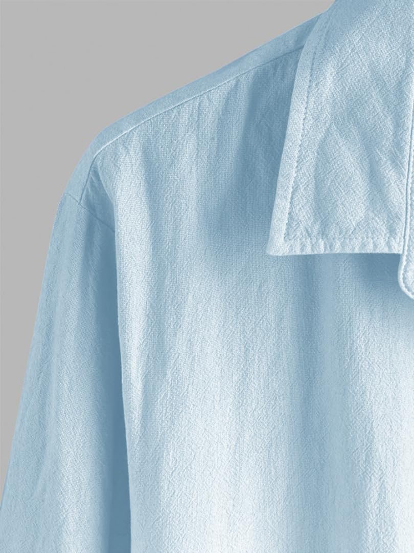 BE ACTIVE Men's Solid Slim Fit Cotton Casual Shirt || Men Stylish Shirt || Spread Collar & Full Sleeves - Image 2