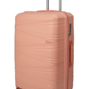 Vacanza Polypropylene Hardcase Luggage with TSA Lock Pink (Check-in size/75 cms/Medium)