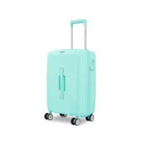 Safari Select Trunk 65 Cm Medium Check in Hard Shell Trolley Bag with TSA Lock, Dual Wheels with 360 Degree Rotation and Anti-Theft Zipper, Luggage Bag, Suitcase for Travel, Blue Green Mint