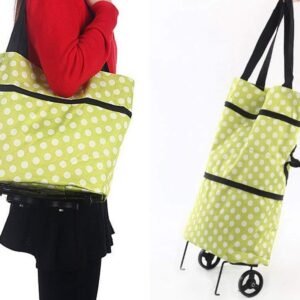 Norwin Polyester Trolley Luggage Bags Traveling Vegetable Grocery Clothing Bag with Light Weight and Medium Size with Wheels for Girls Boys Women Ladies Men