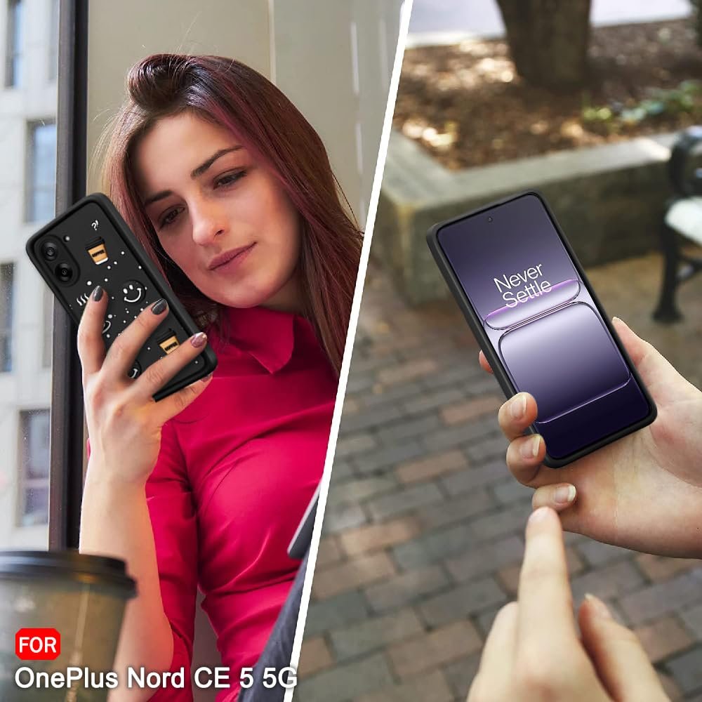 TheGiftKart Back Cover Case for OnePlus Nord CE 5 5G | Cute Fun Cartoon 3D Smiley Coffee Case | Full Camera Protection | Shockproof Back Cover Case for OnePlus Nord CE 5 5G (Silicone, Black) - Image 7