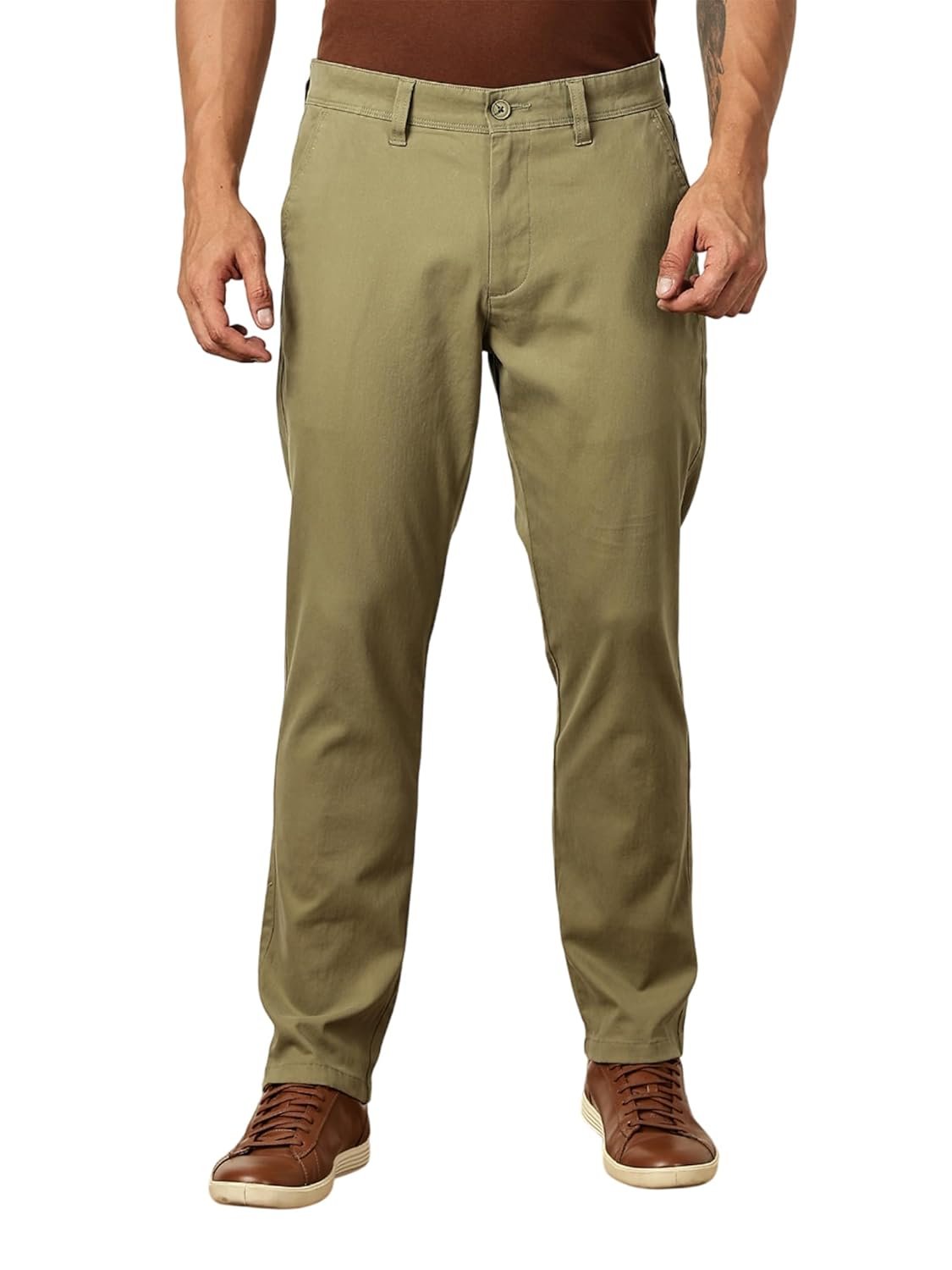 Thomas Scott Men's | Solid | Regular Fit | Premiun Cotton | 4 Pocket | Formal wear Trouser | Casual Chino | Pants for Men