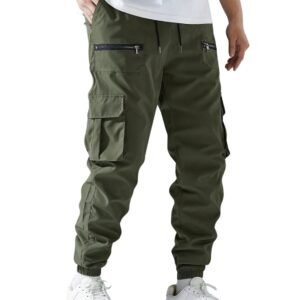 Lymio Men Cargo || Cotton Cargo Pants for Men || Regular Fit High Rise Solid Pants (1Cargo-34-37)