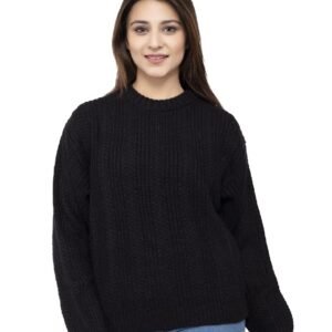 Women 100% Wool Pullover Sweater Regular Fit for Winter Wear | Full Sleeve | Stylish Sweater Crafted with Comfort Fit and Modern Clothing for Winter Wear