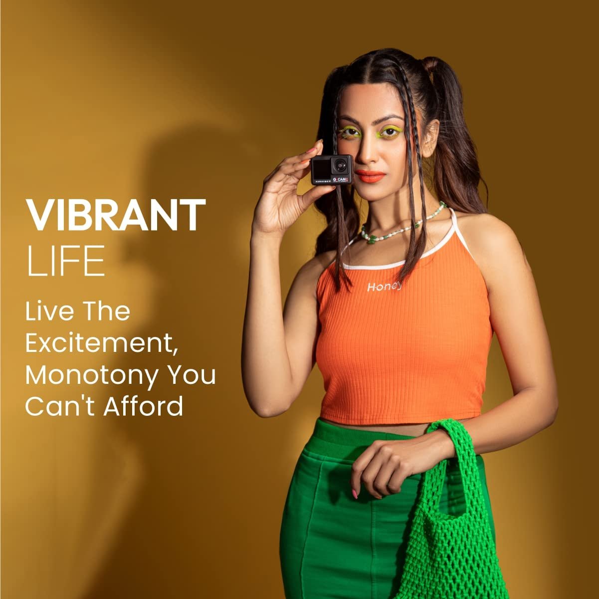 Digitek GoCAM DAC-101 5K 30FPS 48MP WiFi Action Camera with Dual Touch Screen, 150° Wide Angle, 6-Axis EIS, External MIC, Waterproof Case, 2×1350mAh Batteries & Accessories Kit (Black). - Image 8