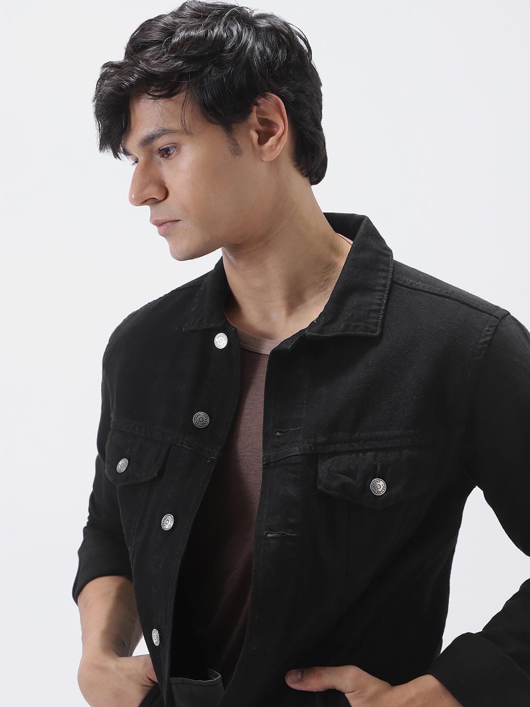 Urbano Fashion Men's Regular Fit Washed Full Sleeve Denim Jacket - Image 6