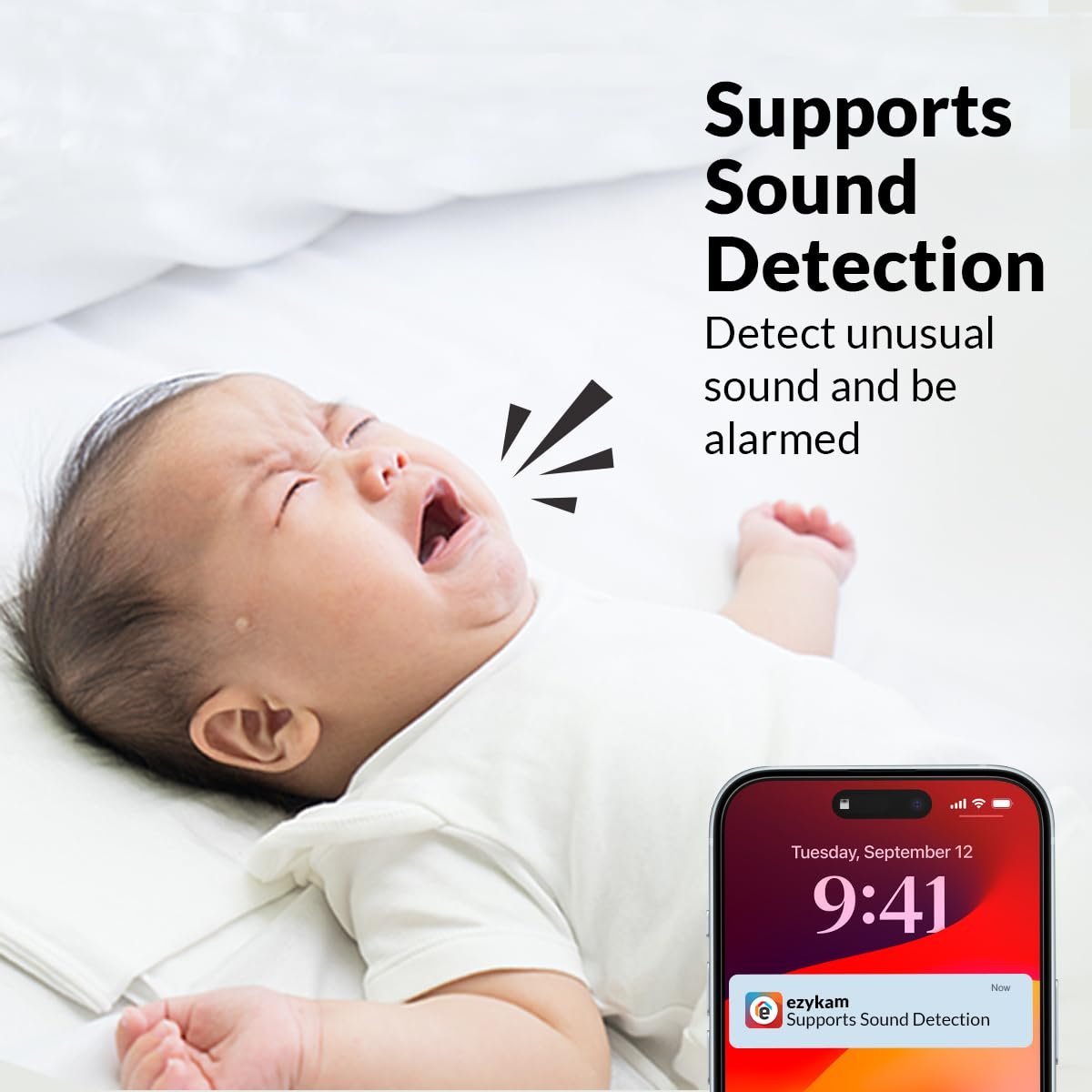 CP PLUS 4MP Quad HD Smart Wi-fi CCTV Camera | 2-Way Talk | 360° Pan & Tilt | Built-in Siren| Echo Cacellation Mode| Suports Sound Detection | IR Distance 15Mtr | SD Card (Up to 256 GB) | CP-E45A - Image 9