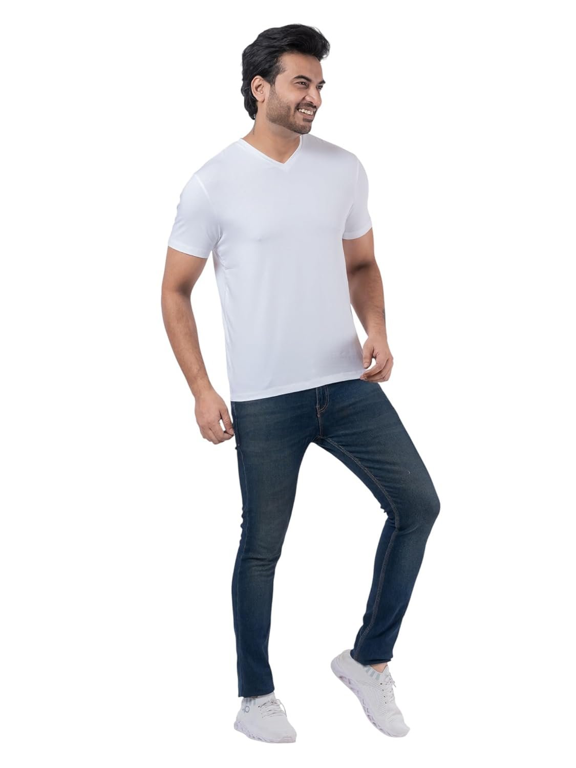 Amazon Brand - Inkast Men's Cotton Stretch Regular Fit V Neck Half Sleeve T-Shirt (Pack of 2) - Image 8