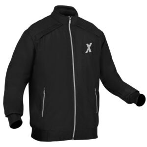 Allextreme GX01 Men’s Windcheater with Front Zip Closure Full Sleeve Polyester Windbreaker Sports Winter Jacket for Riders Gym Workout Running Travel Trekking (L, Black)