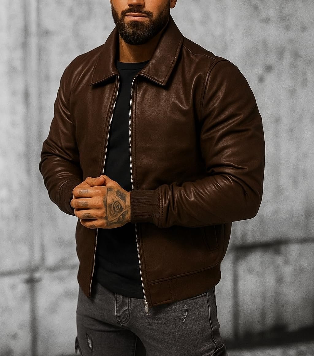 Blaq Ash Men's Faux Leather Removable Hooded Jacket - Image 4