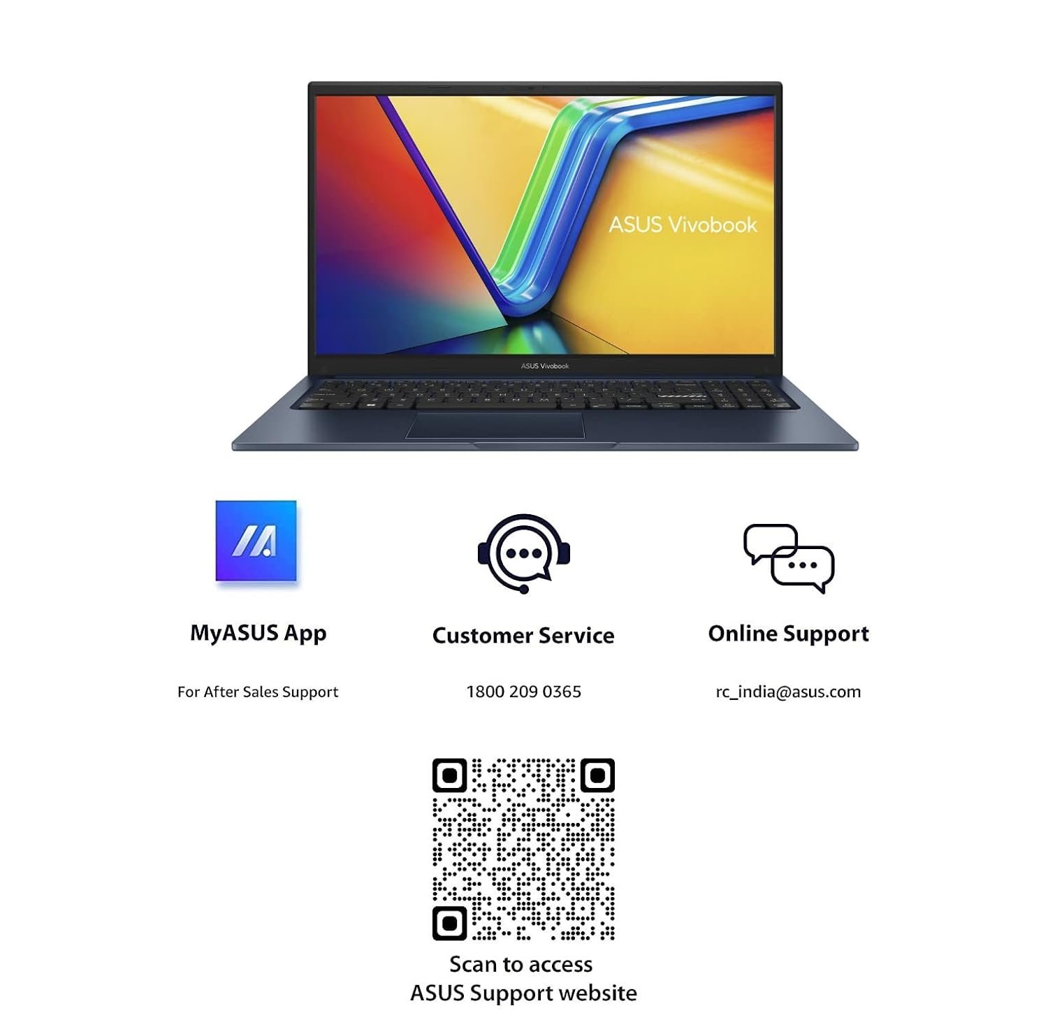 ASUS Vivobook 15, Intel Core i3 13th Gen 1315U, 8GB RAM, 512GB SSD, FHD 15.6", Windows 11, Office Home 2024, Quiet Blue, 1.7Kg, X1504VA-NJ3321WS, Intel UHD iGPU, M365 Basic (1Year)* Laptop - Image 8