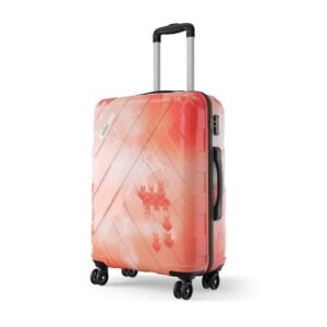 Safari Matrix 8 Wheels 65cm Medium Size Trolley Bag, Hard Case Polycarbonate, 360 Degree Wheeling Small Check in Luggage, Suitcase for Travel, Trolley Bags for Travel, Printed