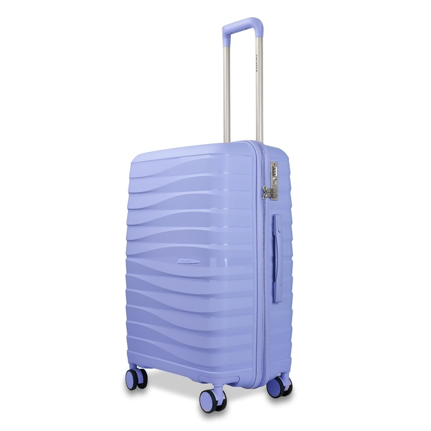 Vacanza Series 2 Polypropylene Unbreakable Hard-Sided Check-in Luggage Trolley Bag with TSA Lock | Purple 65 cm