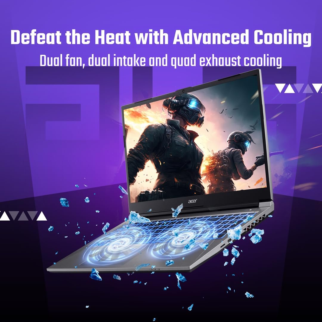 Acer SmartChoice ALG, 13th Gen Intel Core i5-13420H, NVIDIA GeForce RTX 3050-6GB DDR6, 16GB RAM, 512GB SSD, FHD 15.6"/39.62 cm, 144Hz, Windows 11 Home, Steel Gray, 1.99 KG, AL15G-53,Gaming Laptop - Image 7