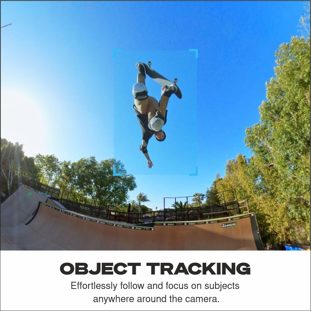 GoPro Max 360 Action Camera - 5.6K30 HD Video & 16.6MP Photos, Ultimate 360 Photography, Stabilization, Rugged & Waterproof, High-Performance Enduro Battery, Easy Object Tracking with Quik Editing App - Image 4