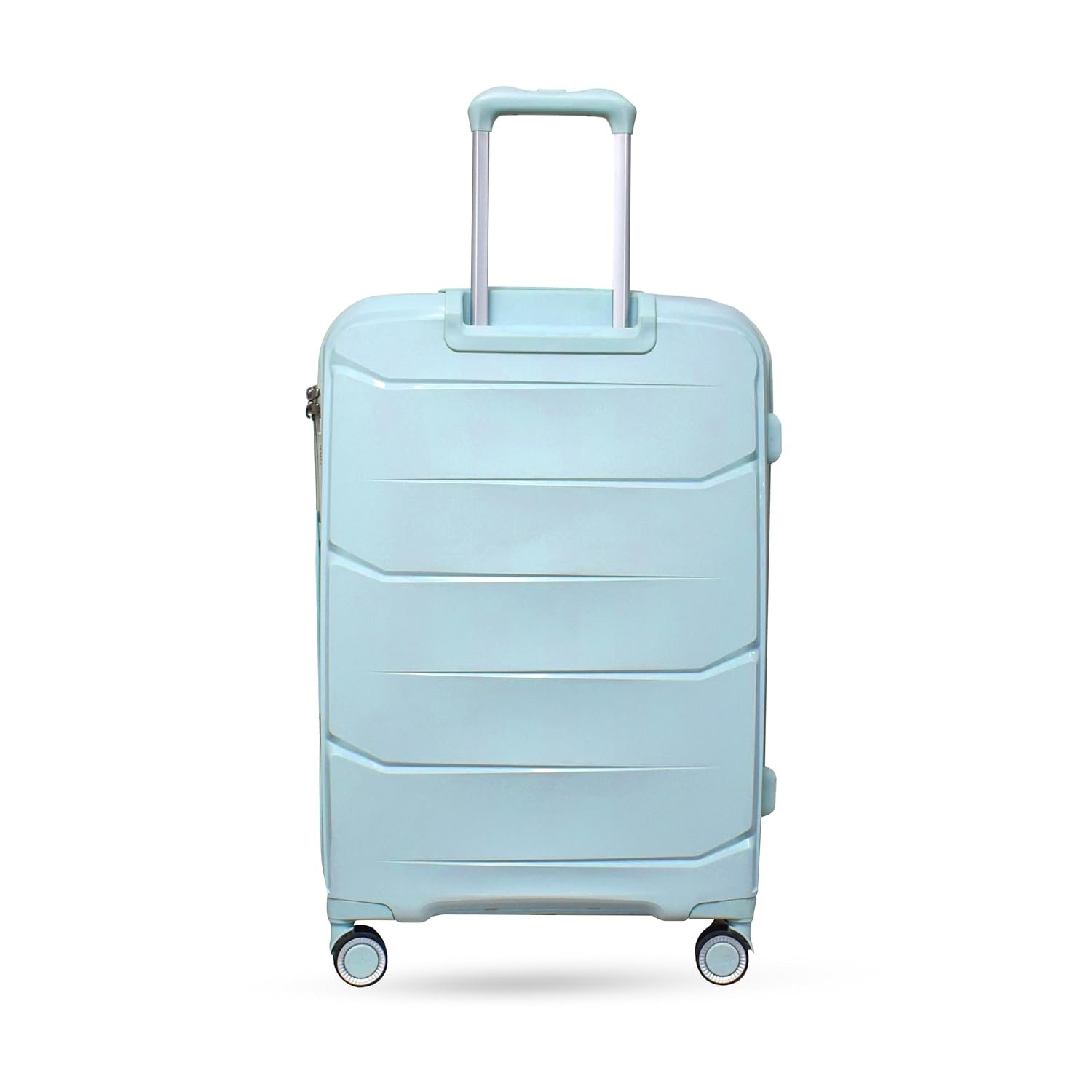 Swiss Military Edge Lightweight Hard Sided 2 Pc Trolley Bag Set (Small 55cm & Medium) with Premium PP Suitcase with Anti-Theft Organizer Zipper & Combination Lock, 360° Spinner Wheels - Light Grey - Image 3