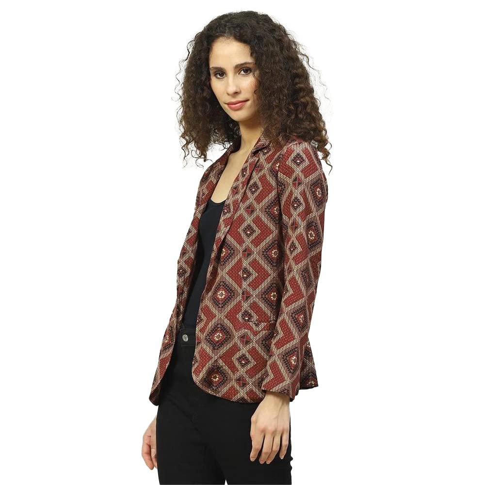 BIBA Women Viscose Straight Printed Jacket - Image 3