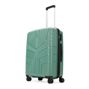 Aristocrat Medium Prime Check-in 66 cm() 8 Spinner Wheels Polypropylene Trolley Bags for Travel Hard Case Luggage, Lightweight Bag & Combination Lock with 7 Years Warranty (Green)