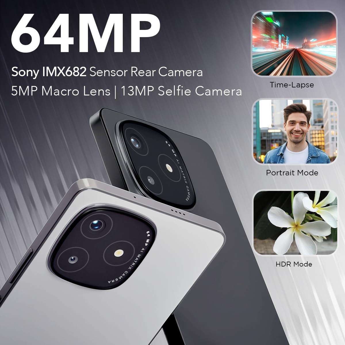 Lava Play Ultra 5G (Arctic Slate, 6+6*GB RAM, 128GB Storage)|MTK D7300 Processor-700K+ Antutu| 6.67" FHD+AMOLED Display | 64MP Camera | UFS 3.1 Storage | 5000mAh Battery-33W fast charging | IP64 Rated - Image 4