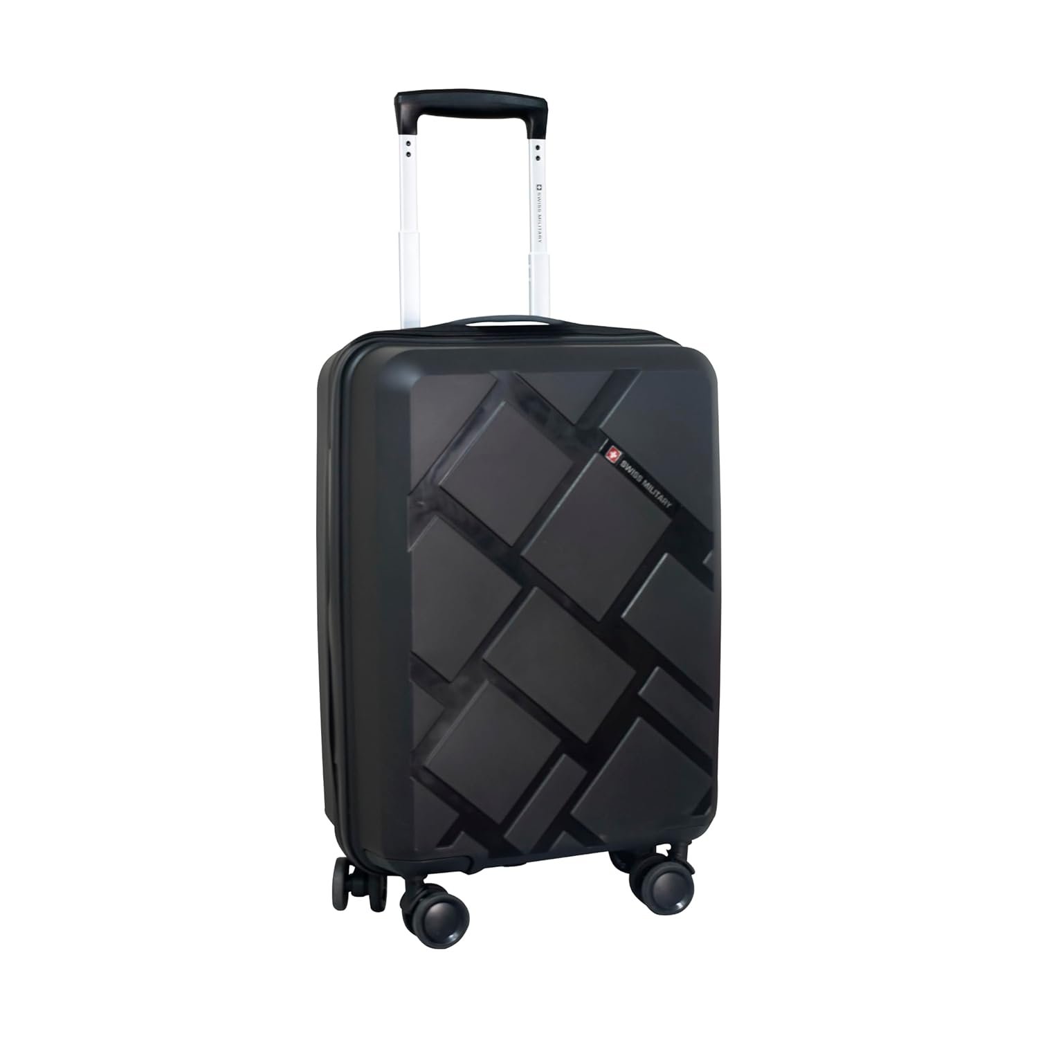 Swiss Military Starkey Hard-Top 20 Inch Polypropylene (Pp) Black Luggage Trolley Bag With Spinner Wheels | Lightweight | 41 Liters, Cabin Size Luggage Trolley Bag With Spinner Wheels (Small) - Image 2