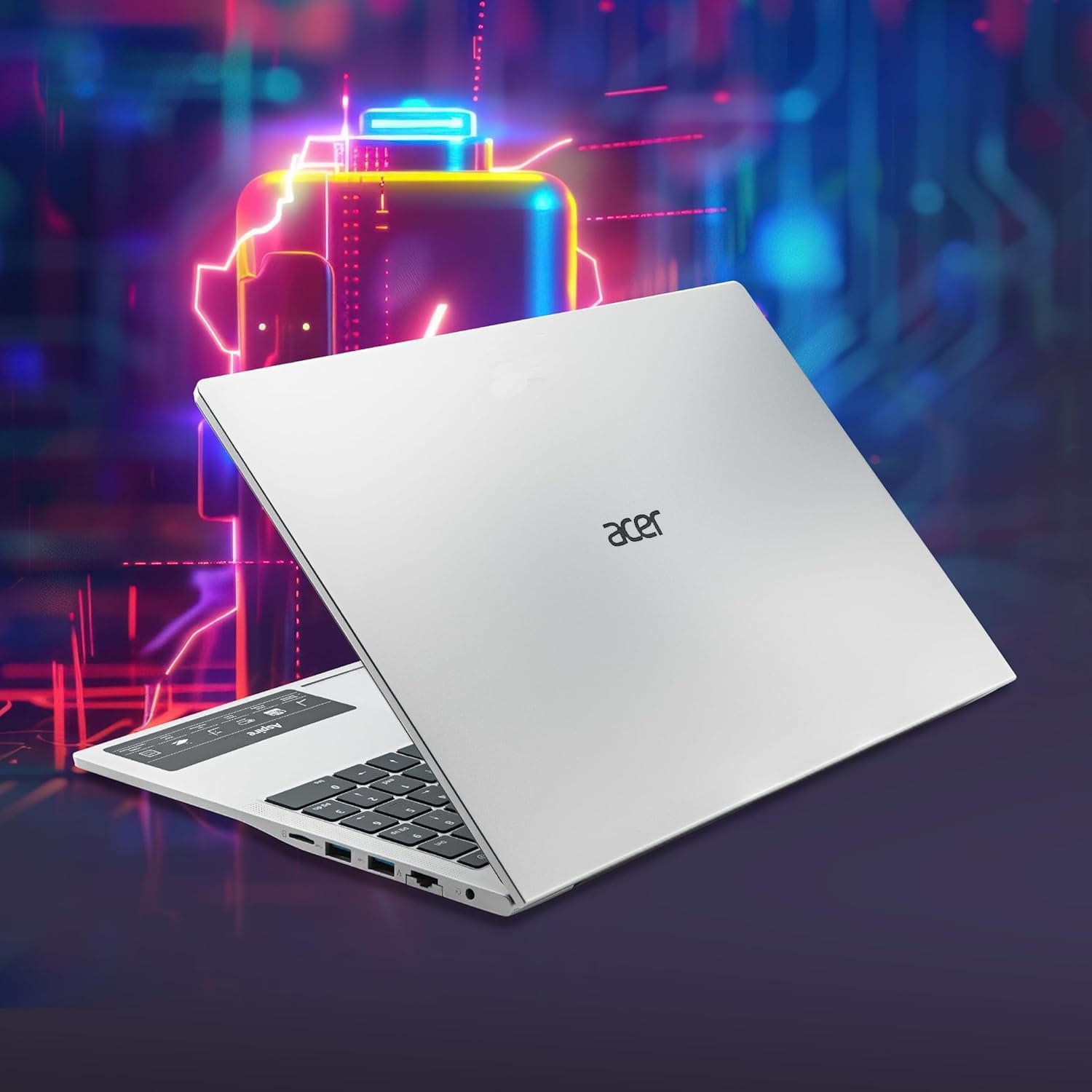 Acer Aspire 3 (2025) Intel Core i3 13th Gen 1305U - (24 GB/512 GB SSD/Intel UHD Graphics/Windows 11 Home) Thin and Light Laptop/15.6" FHD IPS Display/Metal Body/Silver/1.5 Kg/MSO 2021/3 Years Warranty - Image 7