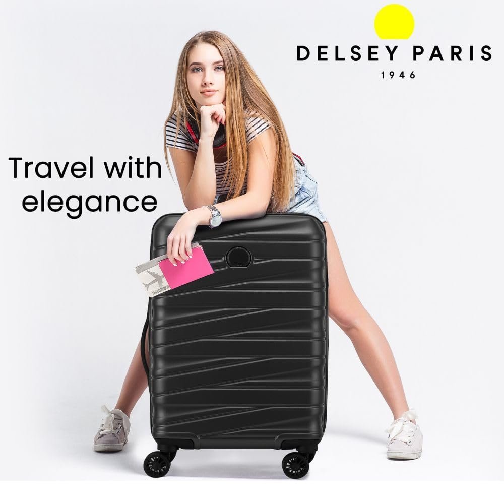 DELSEY PARIS Tiphanie 66 Cm 4 Double Wheel Polycarbonate Medium Graphite Hard Suitcase - Image 2