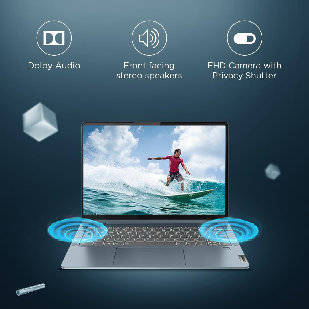 Lenovo IdeaPad Flex 5 Ryzen 7 5700U 14" (35.5cm) WUXGA+ IPS 2-in-1 Laptop (16GB/512GB SSD/Win 11/Office Home 2024/Backlit KB/Fingerprint/FHD Camera/Alexa/3 Month Game Pass/Grey/1.55Kg), 82R900HJIN - Image 3