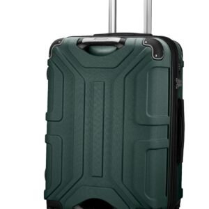 Maleta Finix Check-in Medium | 65 cms Corner Protection, Expandable| Hardside Luggage | Medium Size Trolley Bags for Luggage| Travel Bags for Luggage | Suitcase for Travel (Green, Check-in Medium)