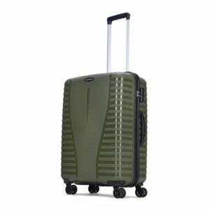 Aristocrat Medium Polypropylene Airpro Check-In 66 Cm() 8 Wheel Spinners Trolley Bags For Travel Hard Case Luggage, Lightweight Bag With Combination Lock & Robust Trolley With 7 Years Warranty (Green)