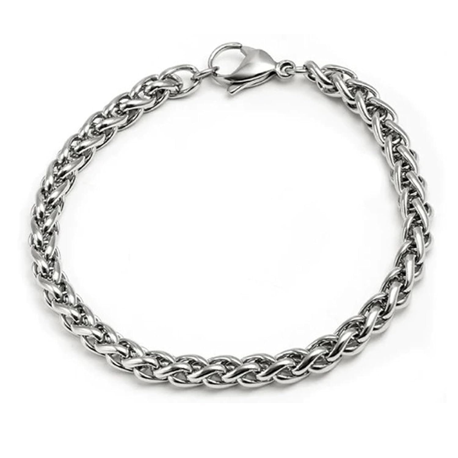 Fashion Frill Stylish Silver Bracelet For Men Stainless Steel Silver Chain Bracelets For Men Boys Mens Wristwear Bracelets Jewellery - Image 5