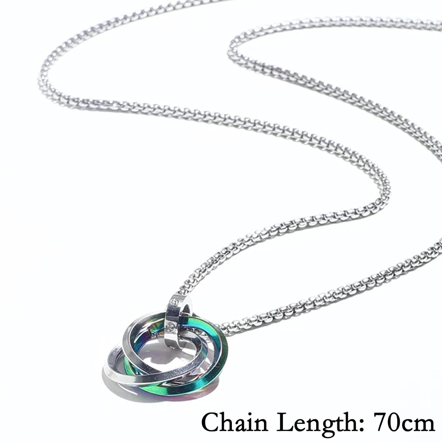 Silver Chain for Man, Necklace for Men, Stylish Neck Chain for Boys, Anime Accessories, Locket for Men, Fashion Jewelry - Image 2