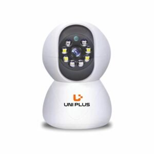 UNIPLUS Alpha 4MP Wi-Fi Smart Home Security Camera | 360° View, Night Vision, Pan & Tilt, 2-Way Audio, Motion Detection, SD Card Support, Alexa Compatible – UP-4M PT-CC