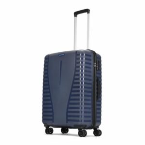 Aristocrat Medium Polypropylene Airpro Spinner Check-in 66 Cm() 8 Wheels Trolley Bags for Travel Hard Case Luggage, Lightweight with Combination Lock & Robust Trolley with 7 Years Warranty (Blue)