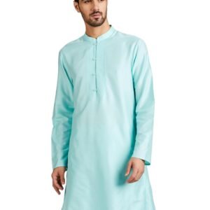 Amazon Brand – Symbol Men Festive Solid Long Kurta (Regular Fit)