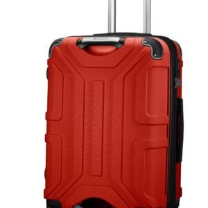 Maleta Finix Check-in Medium | 65 cms Corner Protection, Expandable| Hardside Luggage | Medium Size Trolley Bags for Luggage| Travel Bags for Luggage | Suitcase for Travel (Red, Check-in Medium)