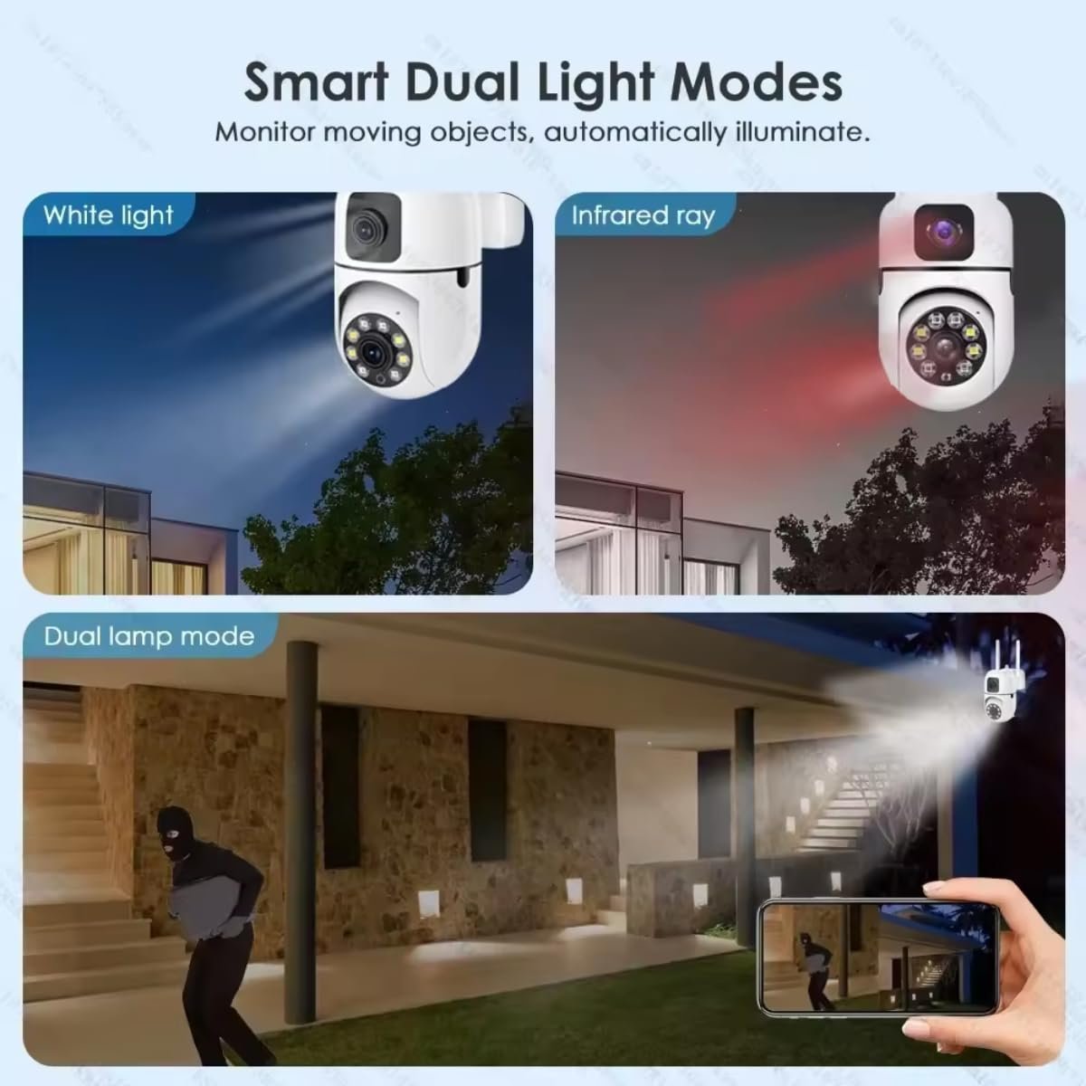 Maizic Smarthome Dual Lens Mini Fox | 5+5MP WiFi CCTV Camera with PTZ & Fixed View | AI Motion Detection, Color Night Vision, Two-Way Audio, 360° Coverage, App Remote Access - Image 7
