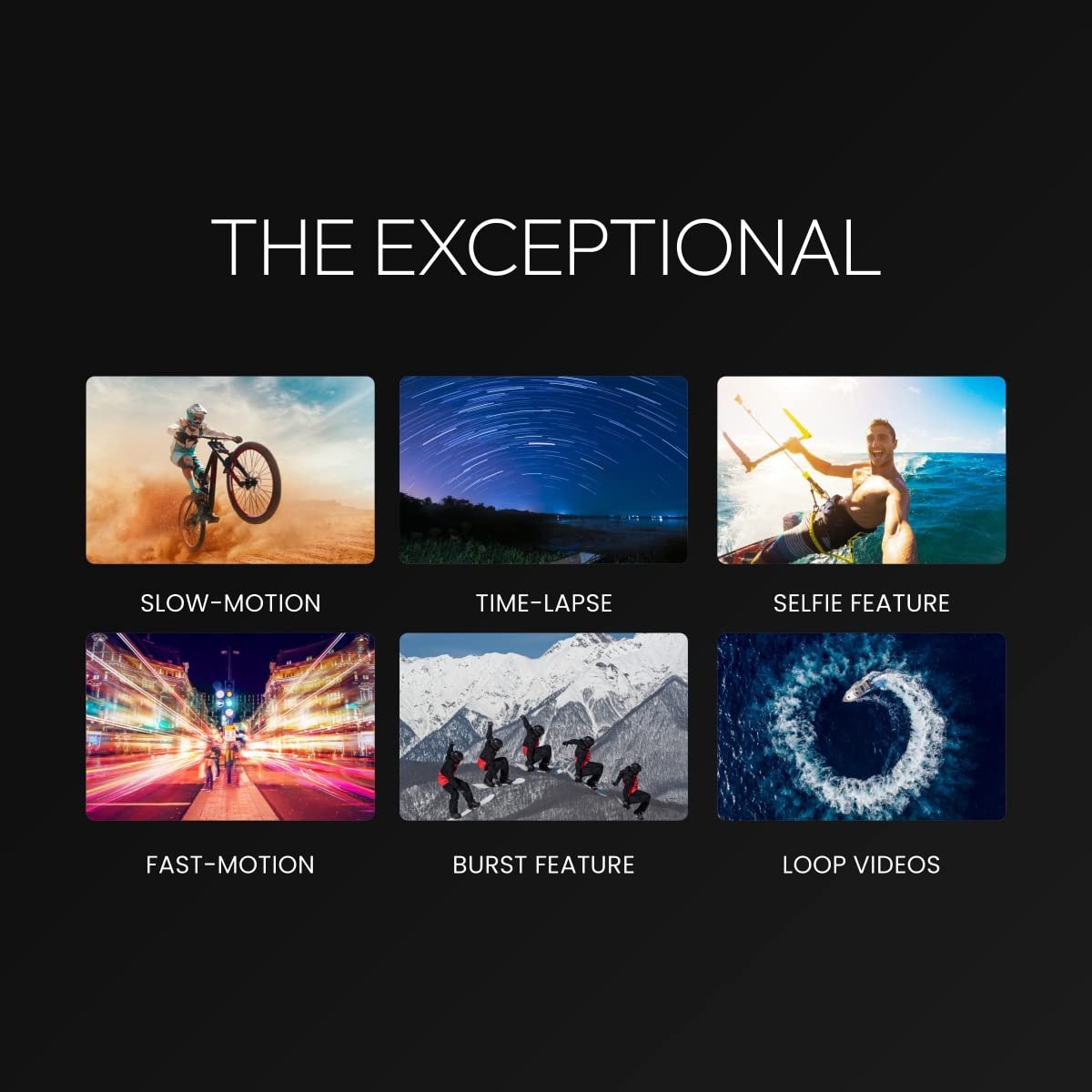 Digitek GoCAM DAC-101 5K 30FPS 48MP WiFi Action Camera with Dual Touch Screen, 150° Wide Angle, 6-Axis EIS, External MIC, Waterproof Case, 2×1350mAh Batteries & Accessories Kit (Black). - Image 7