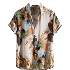 DHRUVI TRENDZ Men’s Rayon Regular Fit Shirt Casual Stylish|Printed | Half Sleeve | Formal Shirts| Summer Button-Down