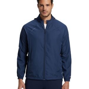 Jockey MV40 Men’s Microfiber Fabric Water Resistant Regular Convertible Hoodie Active Wear Jacket