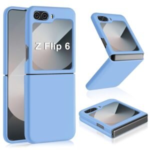 VURIOZZ Back Cover for Original Silicone Case for Samsung Galaxy Z Flip 6 (Sky Blue)
