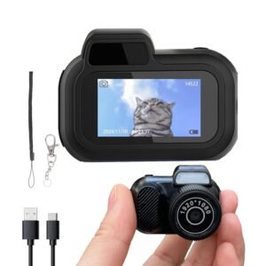 Msiud Mini Digital 128 GB Camera, Spot Shooting, Compact, Small, LCD Display, Card, Monorreflexes, Portable Video Recorder, Operation, Keychain, Memory, Photography, Vlogging,