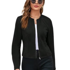 GRECIILOOKS Women Poly Lycra Standard Length Oversized Jacket Korean Style Casual Outerwear | Streetwear Party Jacket with Trendy Loose Fit (Available in Plus Size)