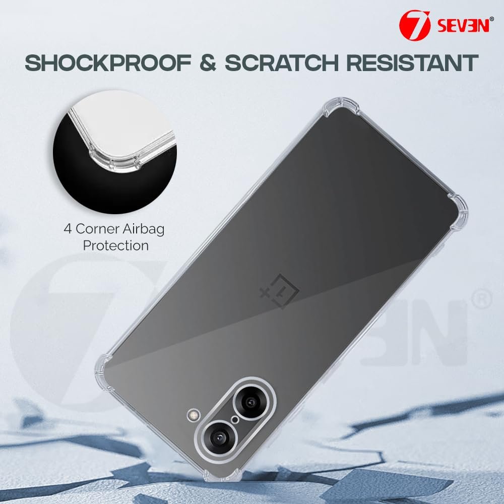 7SEVEN® Back Cover for OnePlus Nord CE5 5G Transparent Mobile Back Case Shock Proof Design Camera Edges Protection Crystal Clear 1+ Phone Case Silicon Soft TPU and Flexible Bumper Phone Cover - Image 3