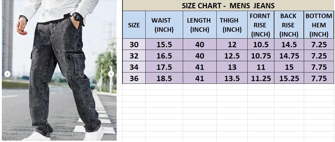 Men Jeans || Jeans for Men || Cargo Jeans (Q-04-05) - Image 5