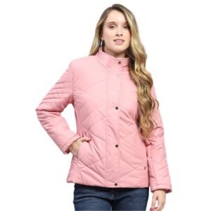 Monte Carlo Womens Solid Mock Neck Full Sleeve Jacket (224067451)