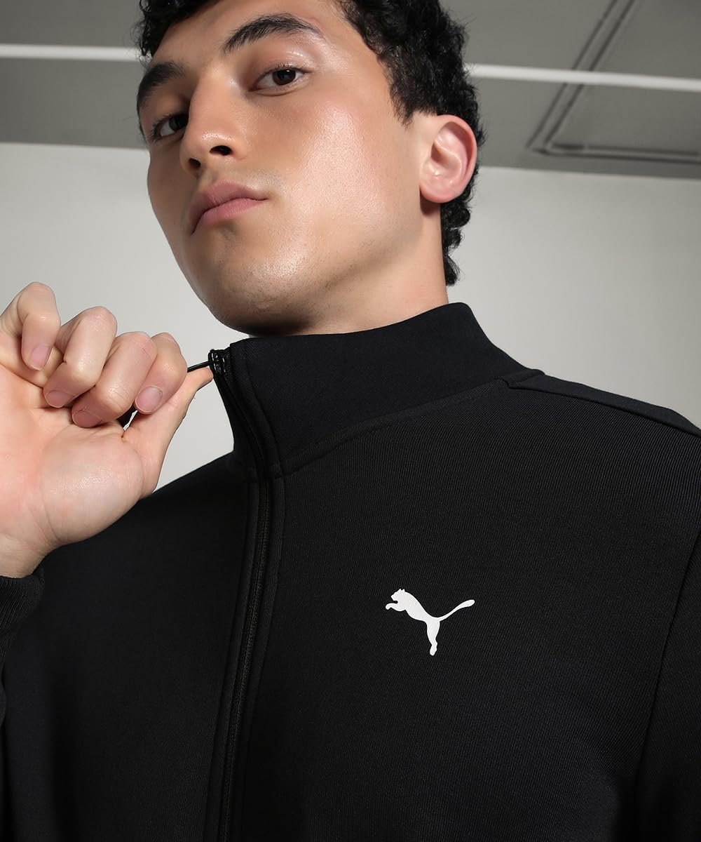 Puma Men Full Sleeve Polycotton Full Zip with Pocket Solid Men's Sports Track Jacket - Image 3